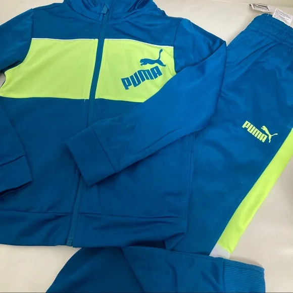 Puma neon blue active performance pants set 4004 - Picture 6 of 7